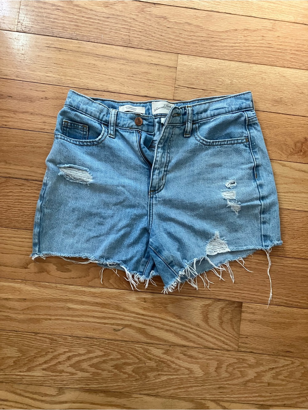 Universal Thread Light Wash Distressed Denim Shorts